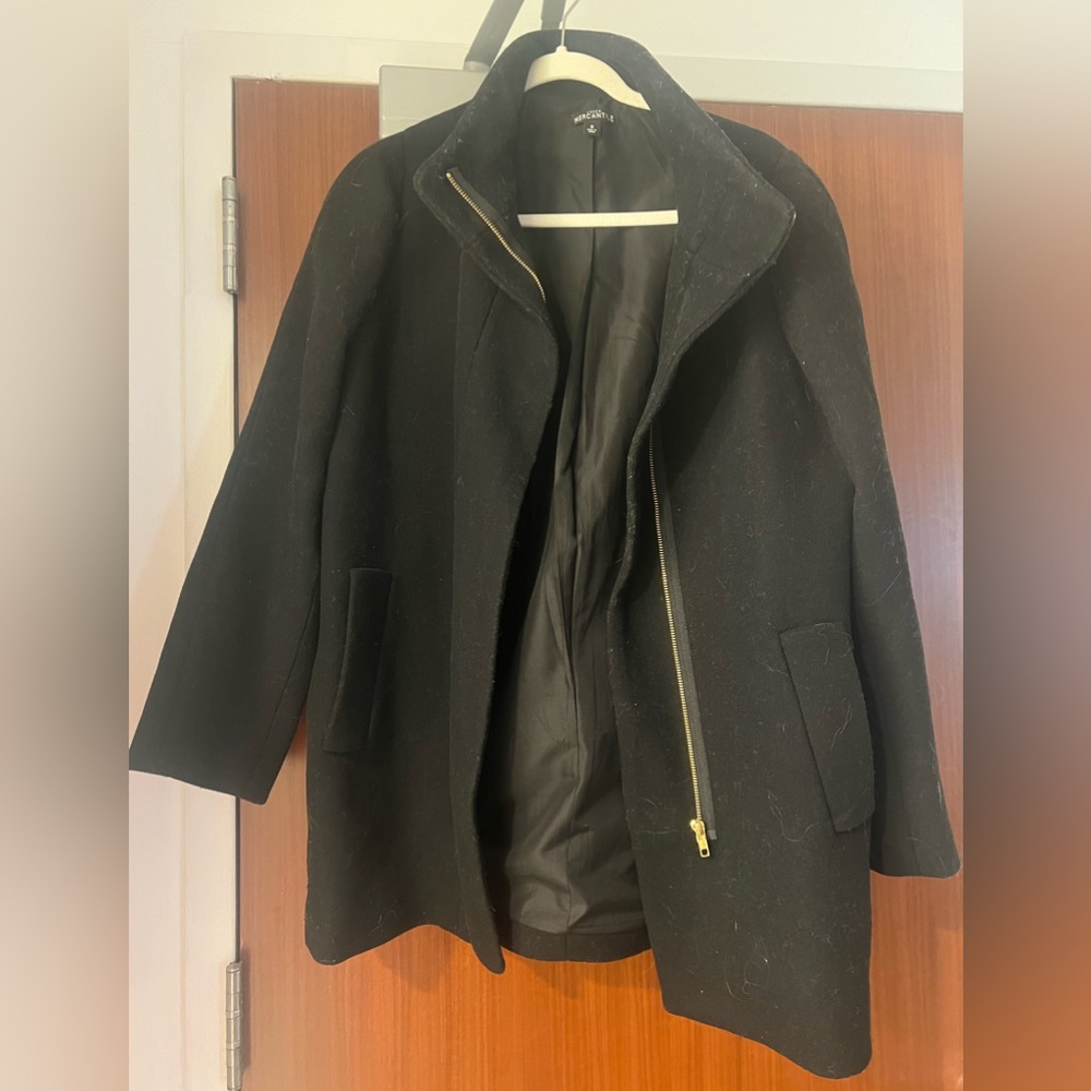 Jcrew black city coat